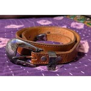 Silver Creek Collection by Leegin Leather Western Belt Tribal Animals Women's 30